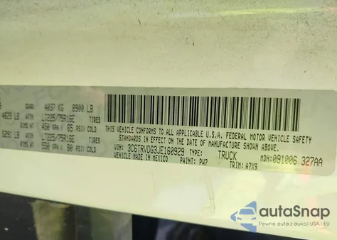 2018 Ram Promaster 2500 High Roof 159 Wb from USA, damaged, VIN 3C6TRVDG3JE160929